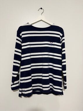 Ralph Lauren Navy & White Striped Cotton sweater